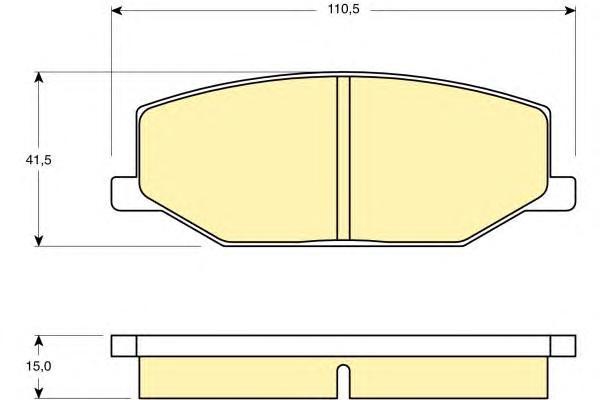 

Комплект тормозных колодок Girling 6103839