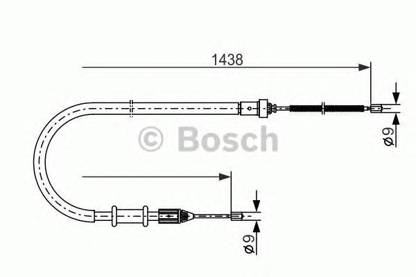 фото Трос cтояночного тормоза bosch 1987477634