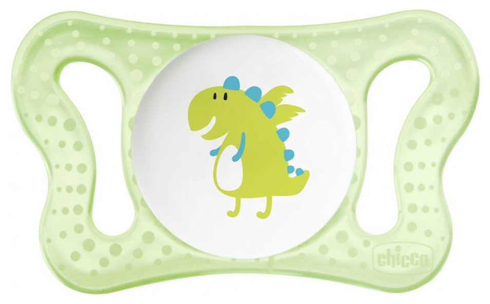

Пустышка силиконовая Chicco Micro Physio для принца 0-2 мес Динозавр/Нейтральная 2 шт., Прозрачный;зеленый, Micro Physio