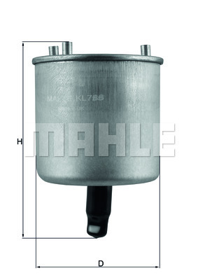фото Фильтр топливный mahle/knecht kl788