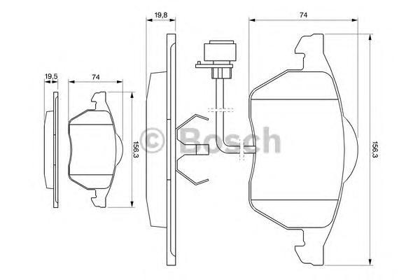 

Комплект тормозных колодок BOSCH 0986460937