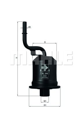 фото Фильтр топливный knecht kl 246 mahle/knecht