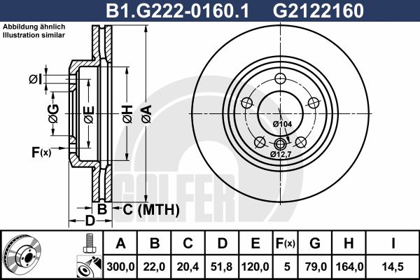 фото Тормозной диск galfer b1.g222-0160.1