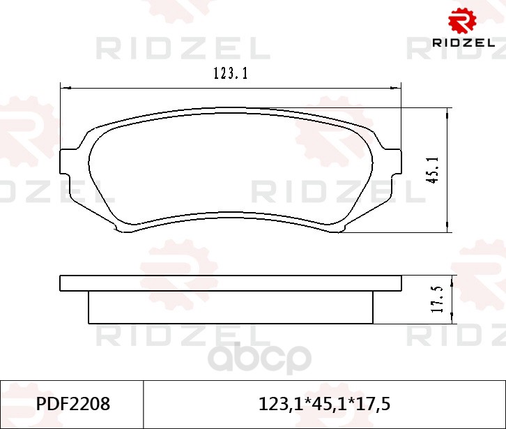 

Комплект тормозных колодок RIDZEL PDF2208