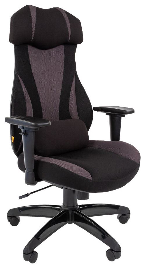 фото Игровое кресло chairman game 14 00-07022218, серый/черный