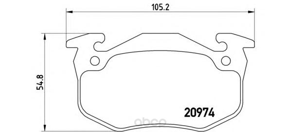 

Тормозные колодки brembo дисковые P61032