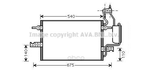 

Pадиатор кондиционера Opel Meriva 03 Ava OL5349D