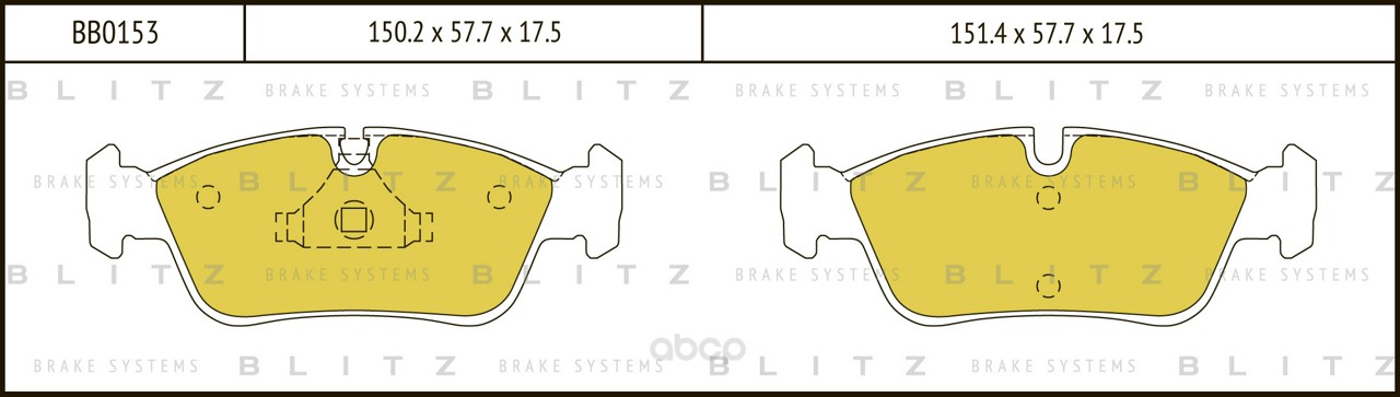 

Тормозные колодки BLITZ передние BB0153