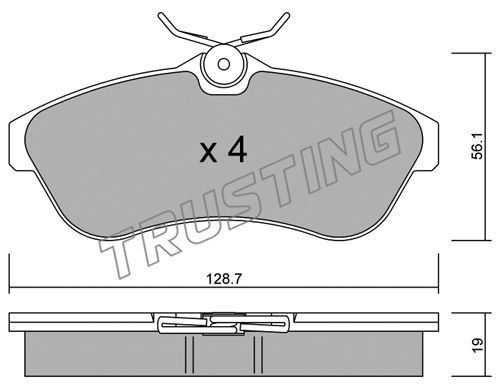 

Тормозные колодки TRUSTING дисковые 3380