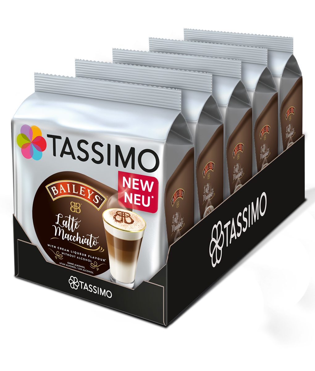 

Набор кофе в капсулах Tassimo Latte Macchiato Baileys 5 упаковок