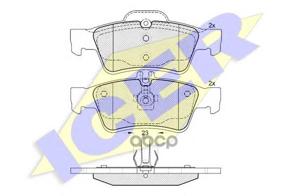 

Комплект тормозных колодок ICER 181576