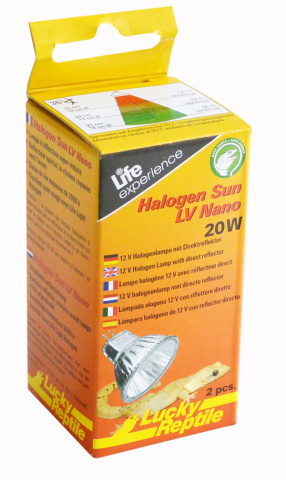 фото Лампа галогеновая lucky reptile "halogen sun nano 20вт, 2 шт"