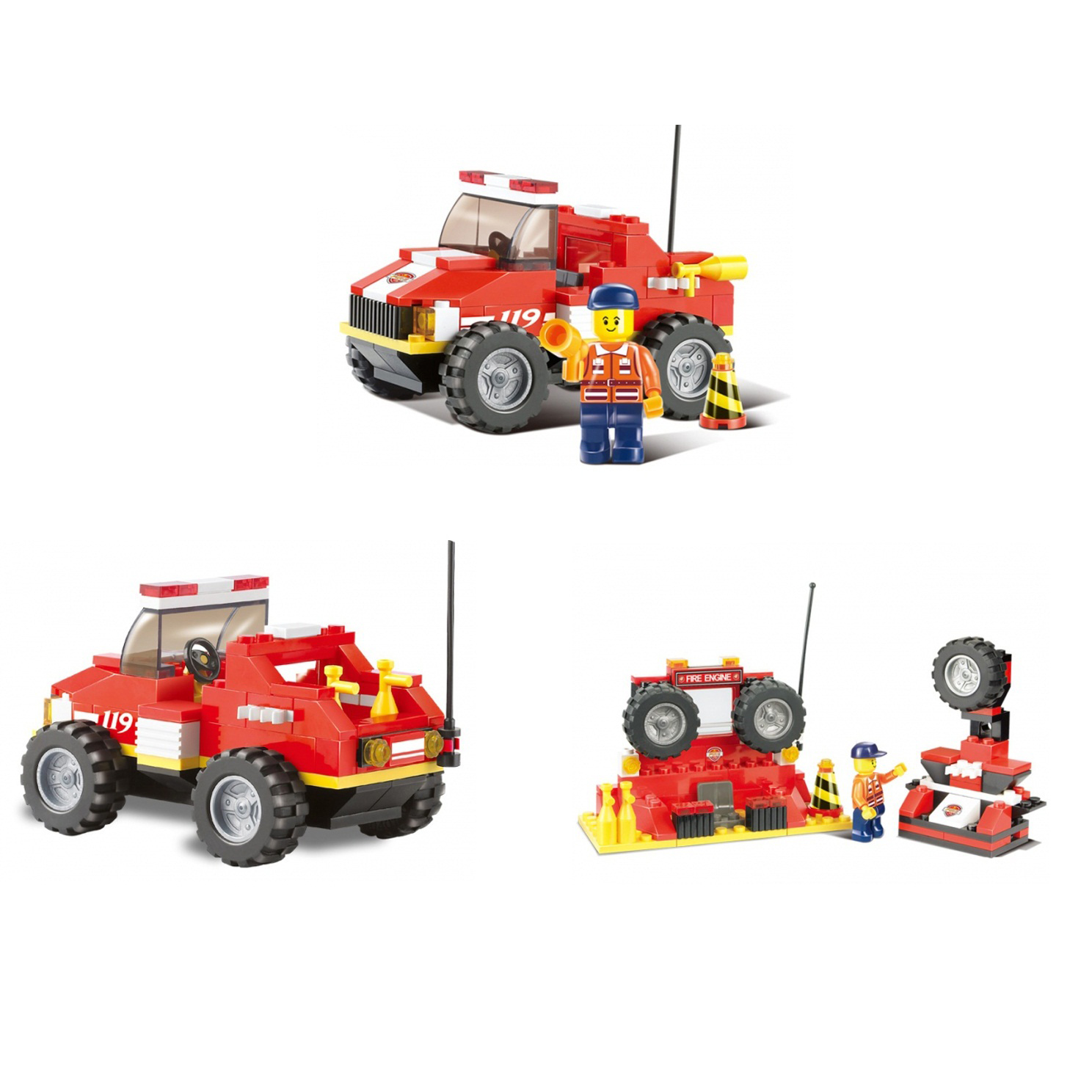 

SLUBAN Конструктор Пожарная машина 118 дет. в/к 23,5*18*4,5 см JB900140, Разноцветный