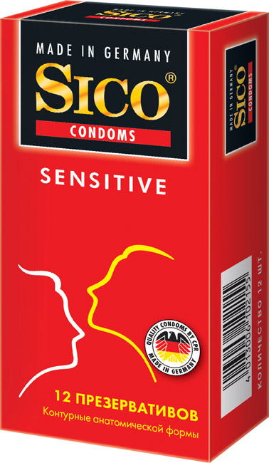 Купить Презервативы Sico Sensitive 12 шт., латекс