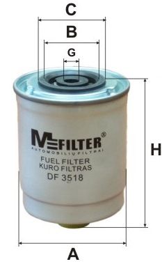 Топливный фильтр MFILTER DF 3518