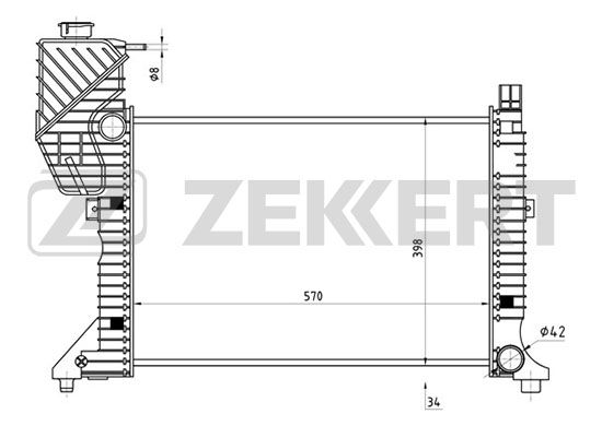 

Радиатор охлаждения двигателя ZEKKERT MK-1339