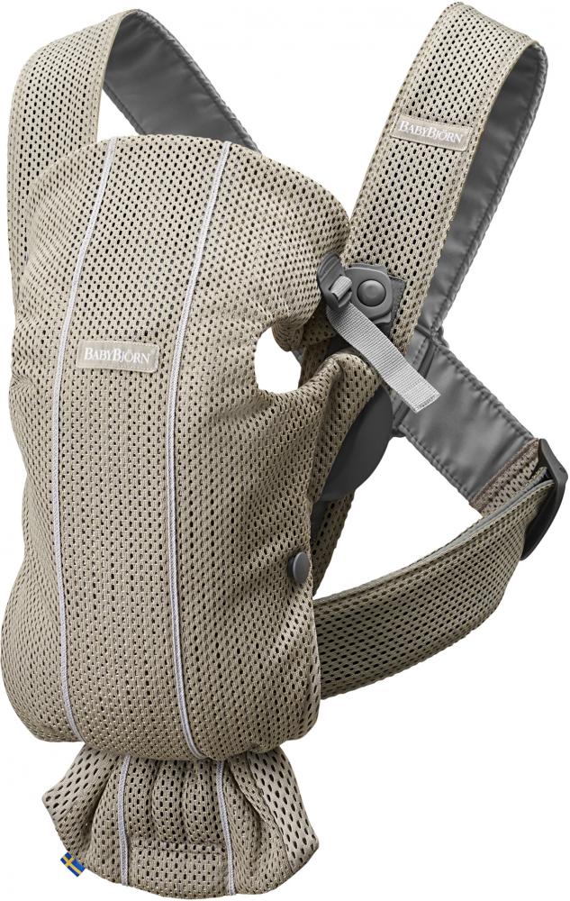 фото Рюкзак для новорожденных babybjorn mini mesh серо-бежевый babybjörn