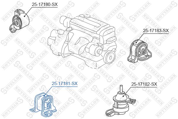 

Опора двигателя Stellox 2517181SX