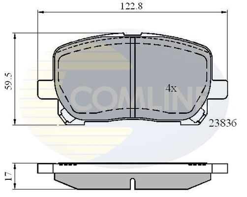 

Тормозные колодки COMLINE дисковые CBP01132