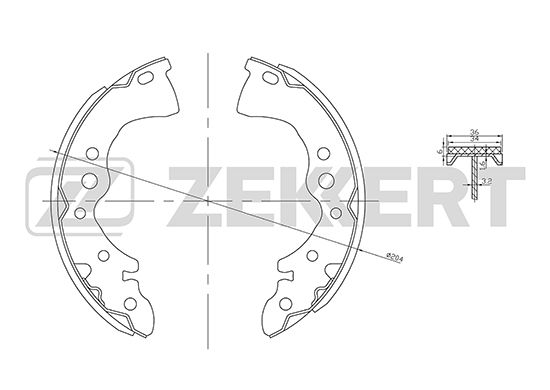 

Комплект тормозных колодок ZEKKERT BK-4458