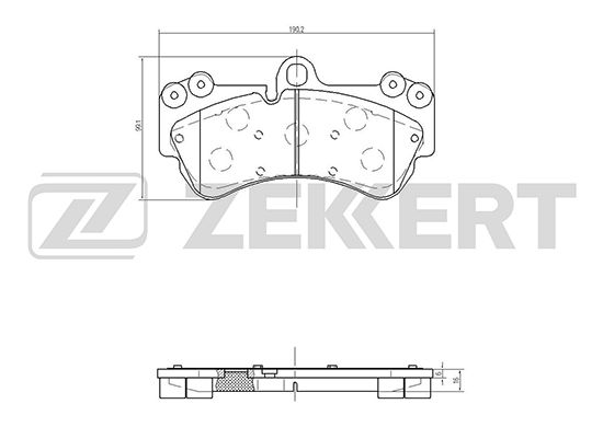 фото Комплект тормозных колодок, дисковый тормоз zekkert bs-2449