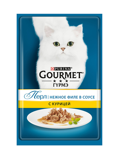 фото Влажный корм для кошек gourmet perle, курица, 85г