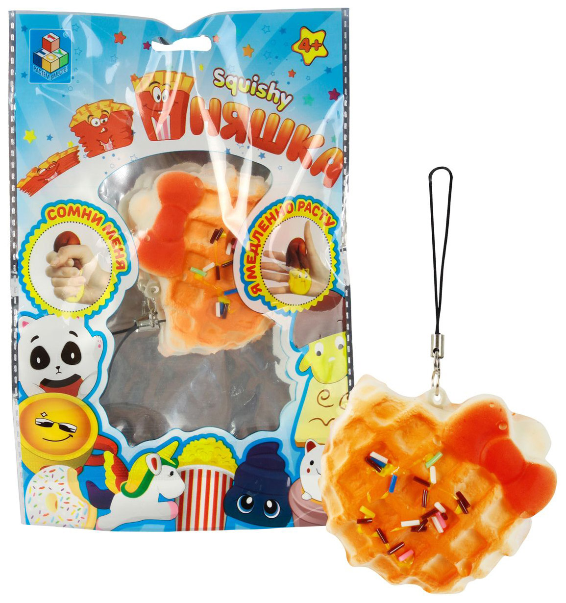 

Игрушка-антистресс 1toy Squishy Т12413, Оранжевый