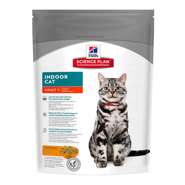 фото Сухой корм для кошек hill's science plan indoor, для домашних, курица, 0,3кг