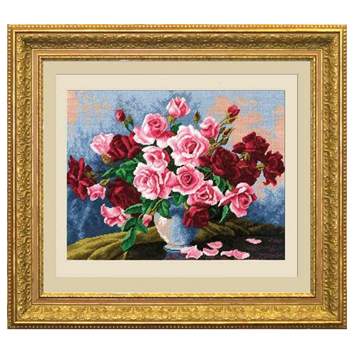 фото Набор для вышивания hobby&pro бархатные розы, 35х27 см, 620