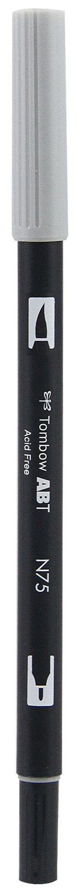 

Брашпен Tombow ABT Dual Brush Pen N75 холодный серый 3