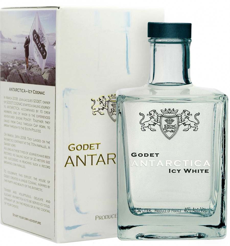 Коньяк Godet, Antarctica Icy White, 7 лет, 40 %, 500 мл, gift box