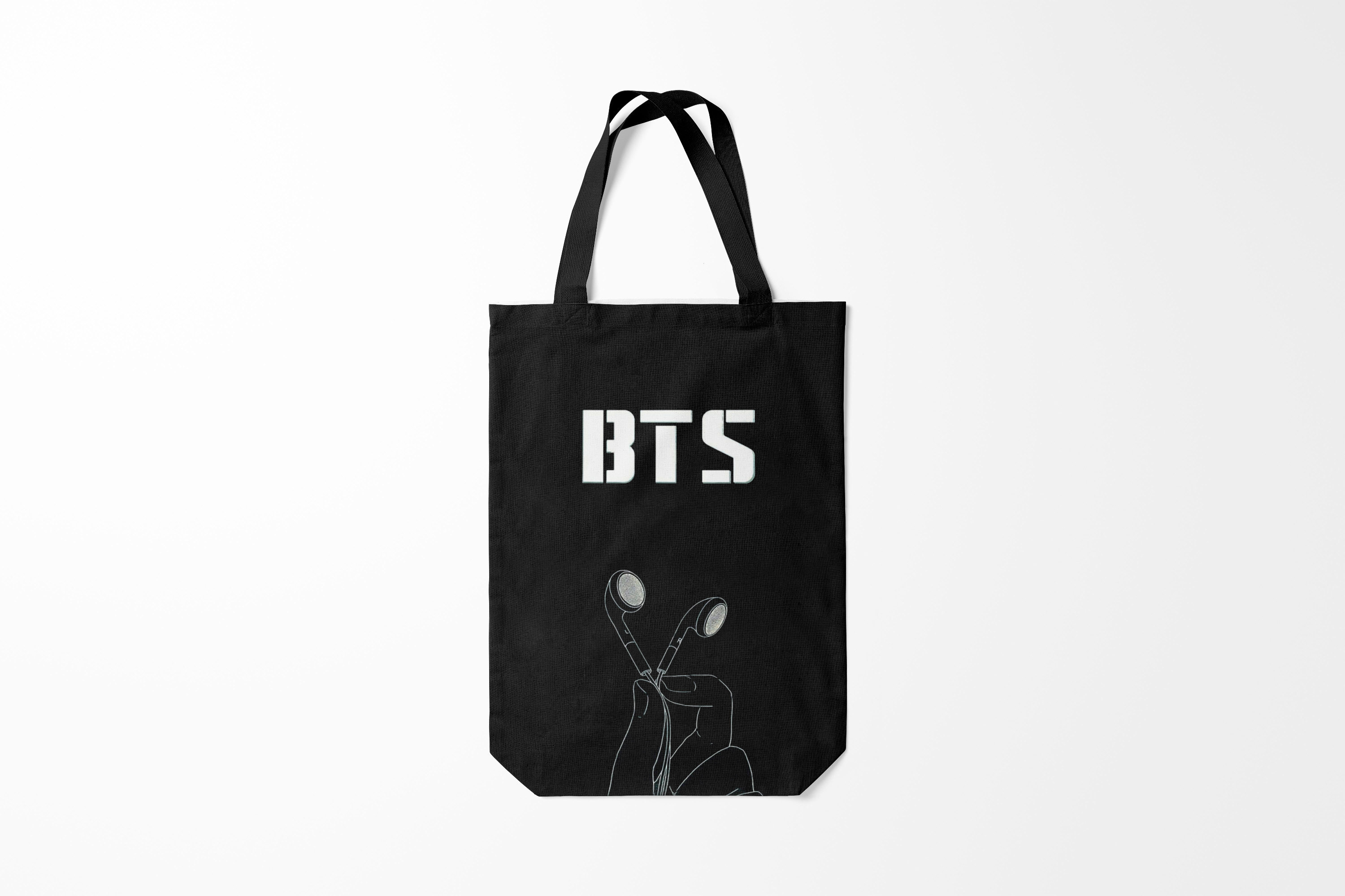 

Сумка шoппер унисекс Burnettie BTS BTSнаушники в руке,, BTS BTSнаушники в руке