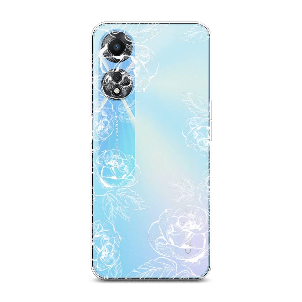 

Чехол на Oppo A58 5G "Розы графика", Черный;серый, 2512450-2