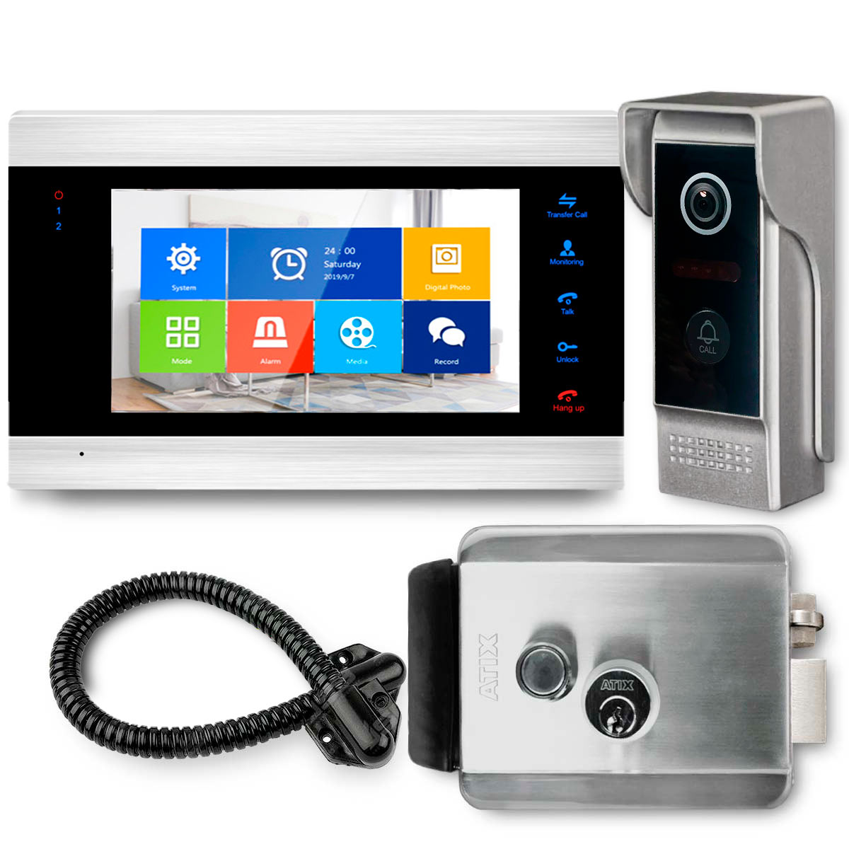 Комплект видеодомофона с электромеханическим замком Ps-Link KIT-DB09-CH с WIFI и записью