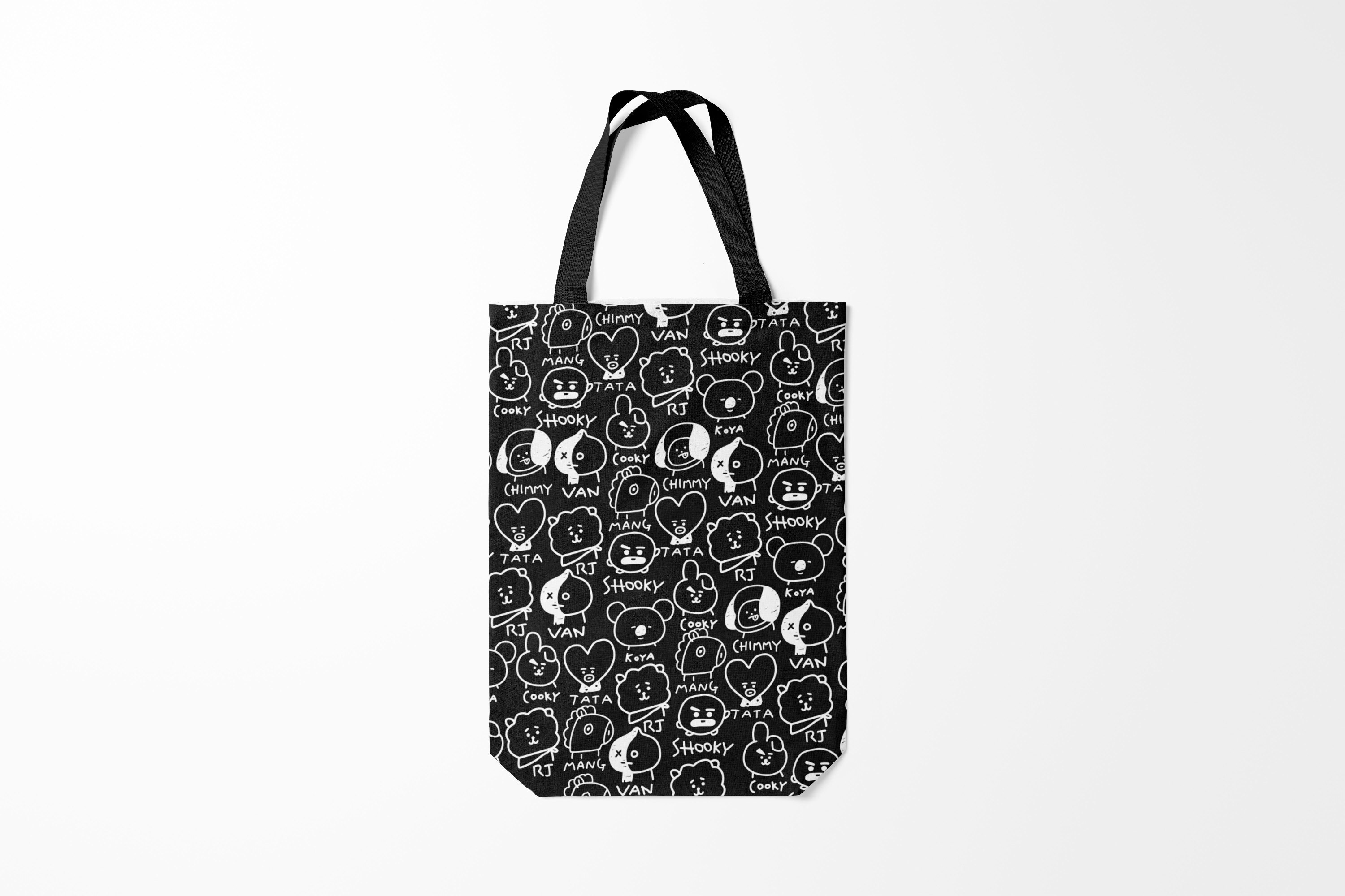 

Сумка шoппер унисекс Burnettie BTS BT21, черный, BTS BT21