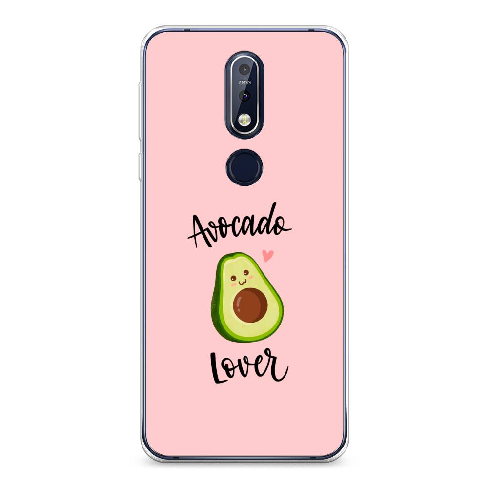 

Чехол на Nokia 7.1 "Avocado lover", Розовый;зеленый, 122050-6