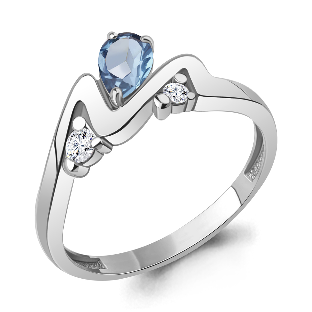 

Кольцо из серебра р. 17,5 AQUAMARINE 6981205А_925_р, 6981205А_925_р