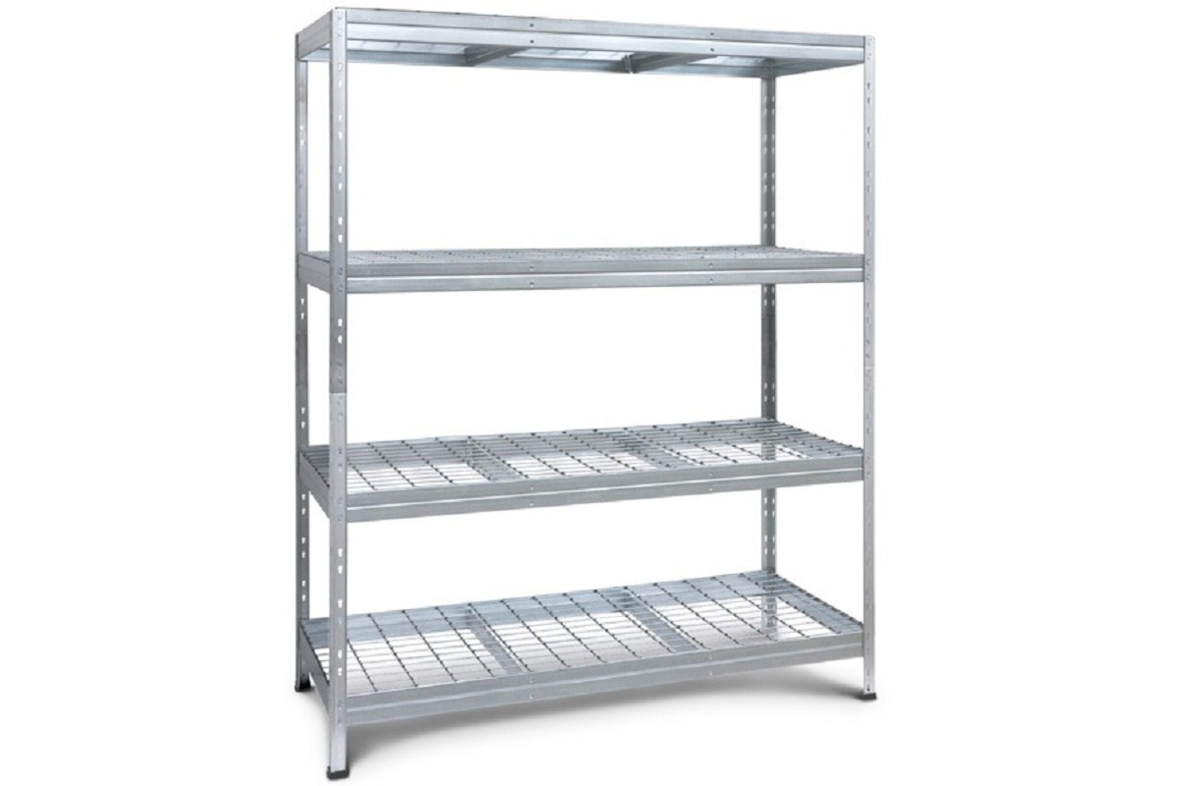 фото Ar shelving стеллаж металлический rivet wire 180x150x60 см оци, 4 полки из стальной сварно