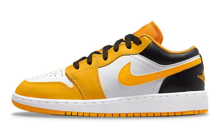 

Кеды унисекс Jordan Air Jordan 1 Low Taxi GS желтые 37.5 EU, Желтый, Air Jordan 1 Low Taxi GS