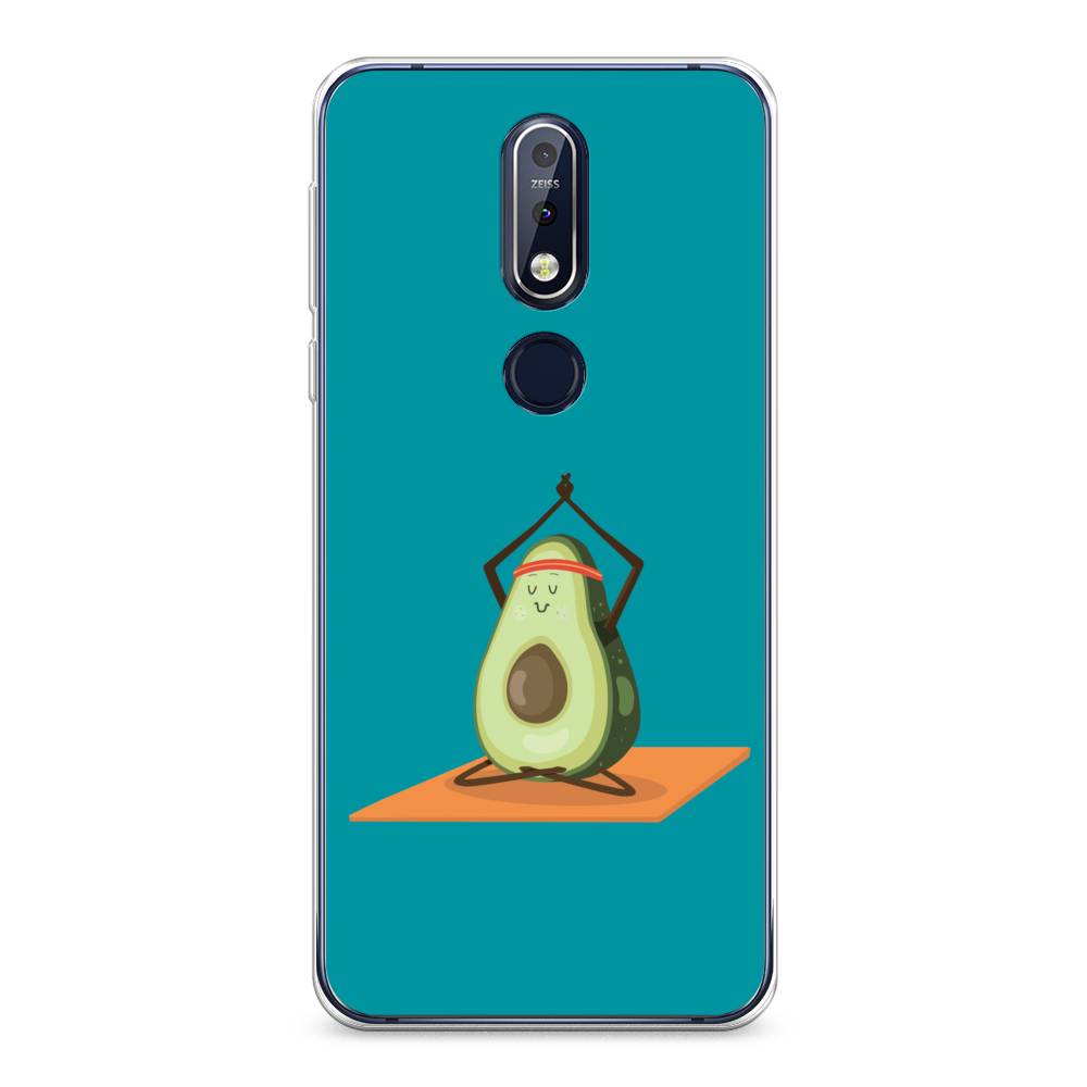 

Чехол на Nokia 7.1 "Расслабься с авокадо", Голубой, 122050-6