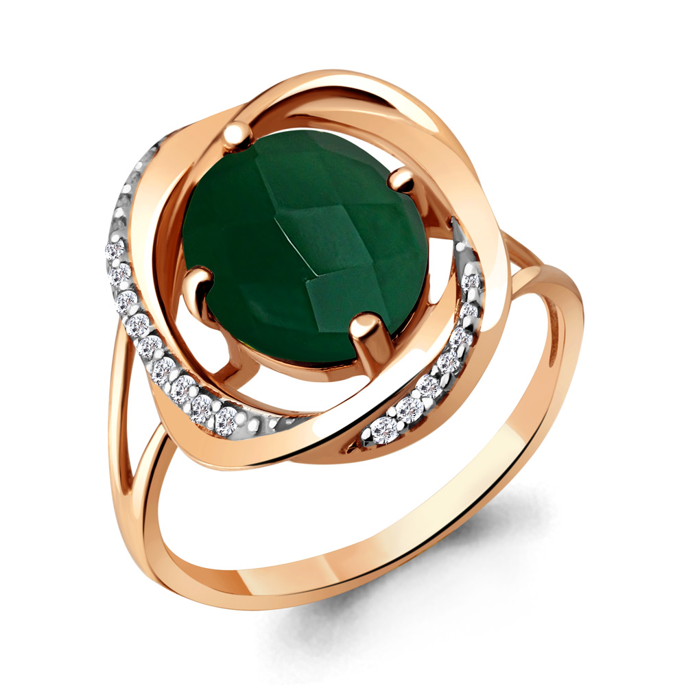 

Кольцо из золота р. 18,5 AQUAMARINE 6560509А_585_кз, 6560509А_585_кз