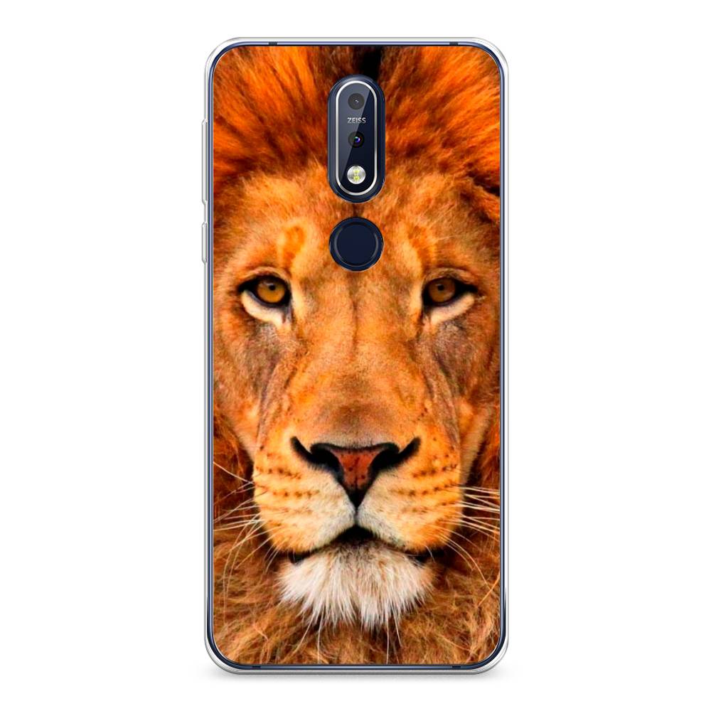 

Чехол на Nokia 7.1 "Благородный лев", Оранжевый, 122050-1
