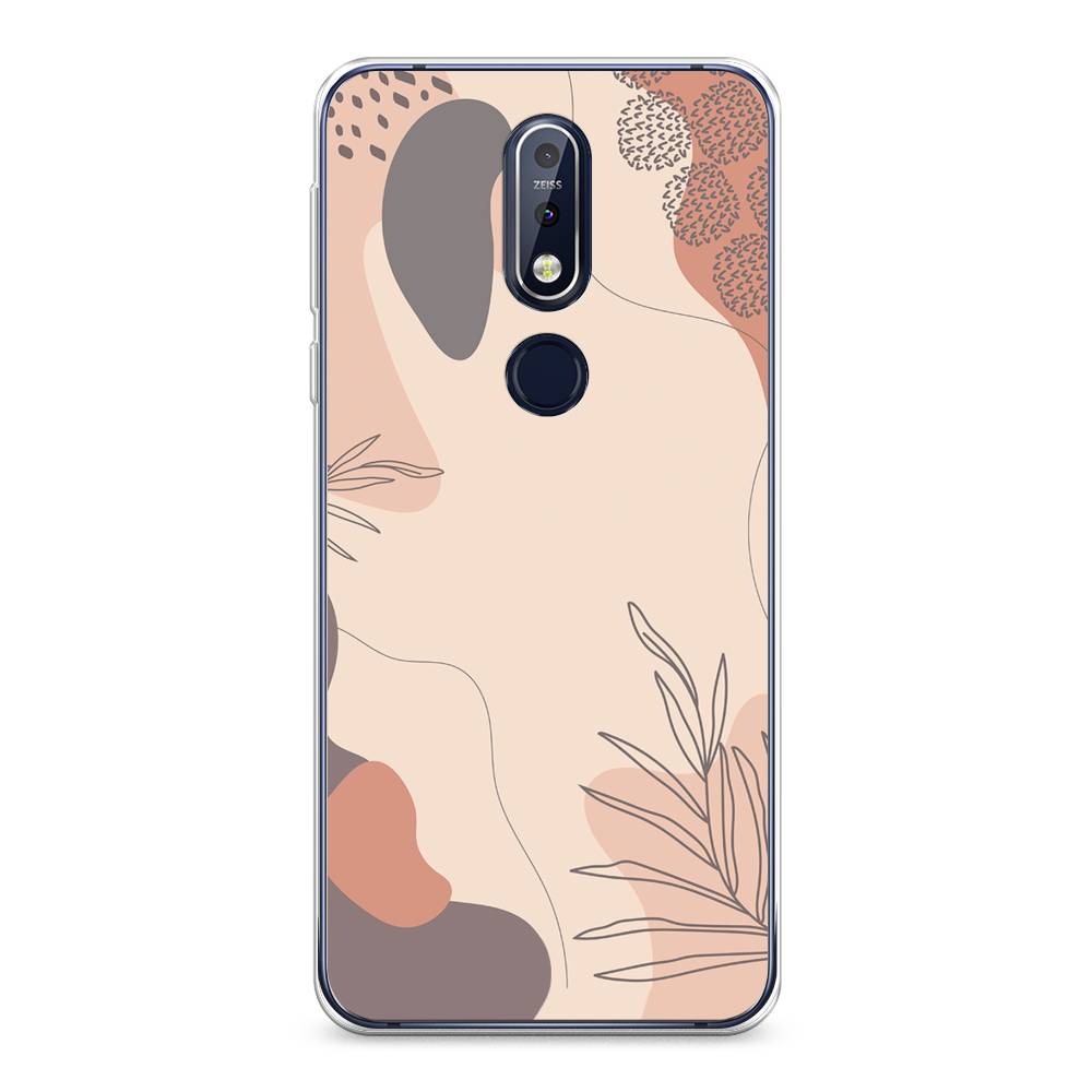 

Чехол на Nokia 7.1 "Нюдовые тона", Коричневый;серый, 122050-4