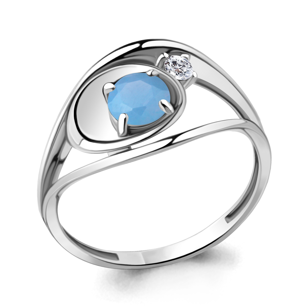 

Кольцо из серебра р. 17,5 AQUAMARINE 69444605А_925_р, 69444605А_925_р