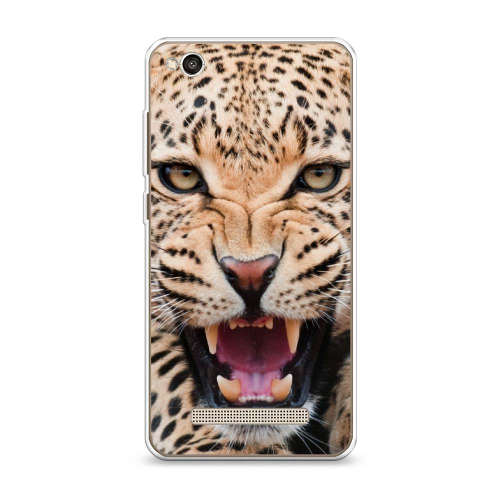 

Чехол на Xiaomi Redmi 4A"Леопард 3d", Бежевый;черный, 31350-6