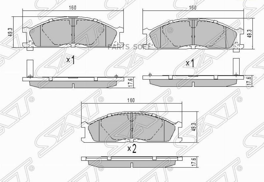 

Колодки Тормозные Перед Nissan Navara D21/Np300/Pathfinder R50 Sat арт. ST-AY040-NS814