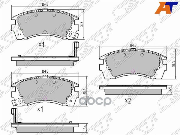 

Колодки Тормозные Перед Nissan Sunny N14 90-94/Ad Wagon Y10 90-99 Sat арт. ST-AY040-NS906