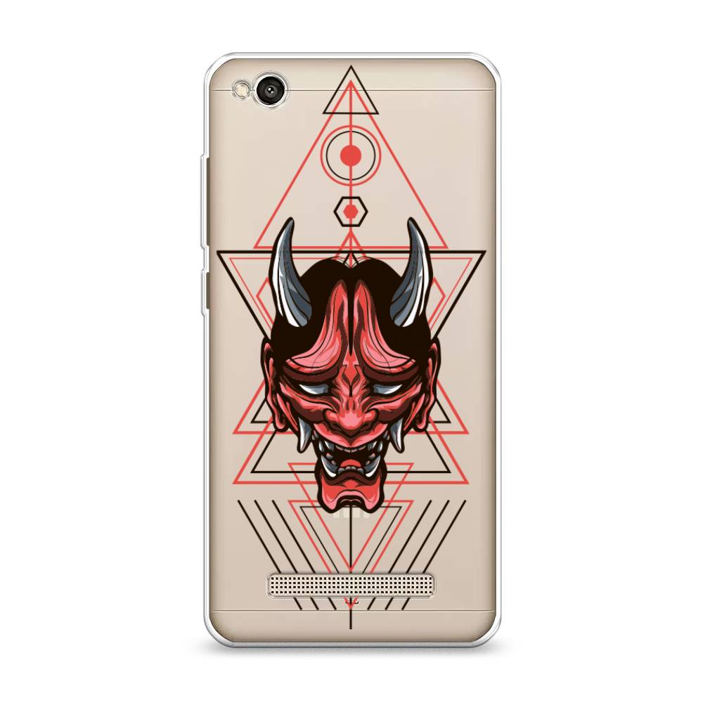 

Чехол на Xiaomi Redmi 4A"Hanya Oni mask", Серый;красный;черный, 31350-4