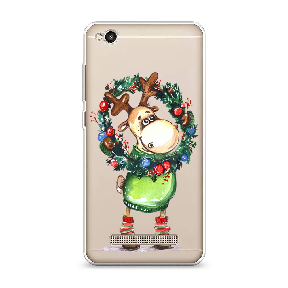 

Чехол на Xiaomi Redmi 4A"Олень с новогодним венком", 31350-4