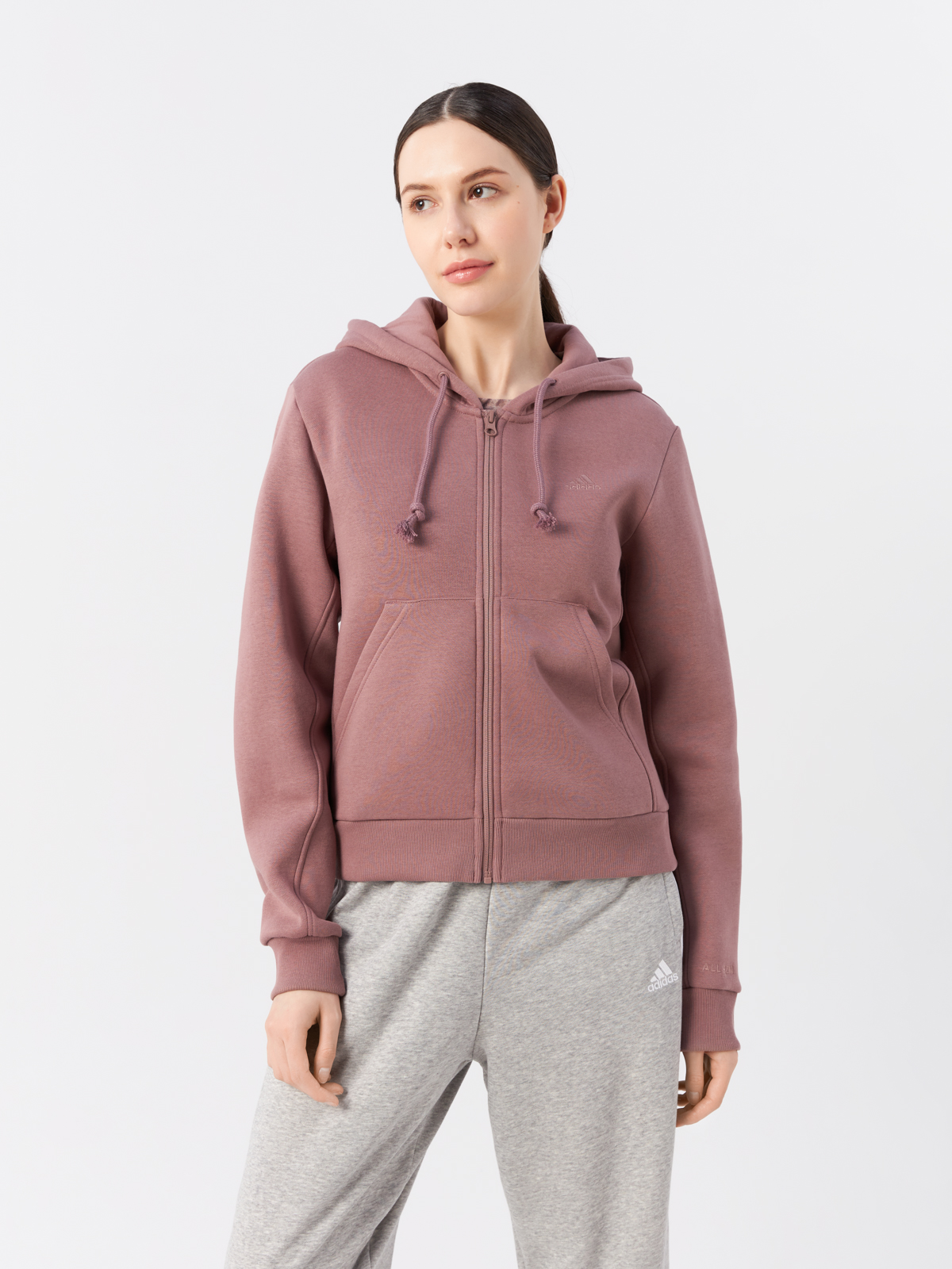 Толстовка женская Adidas All Szn Fleece Full-Zip Hoodie HN4215 розовая S 5551₽